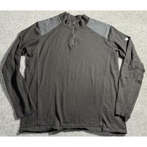 KUHL Stellr Mens Size Large 100%‎ Merino Wool 1/4 Zip Long Sleeve Pullover
